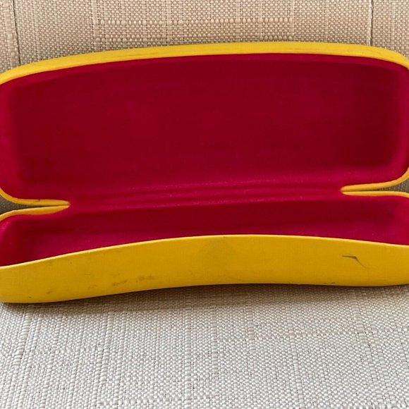 ray-ban Glasses Case Yellow Hard Case Authentic Ray-Ban - Picture 3 of 12